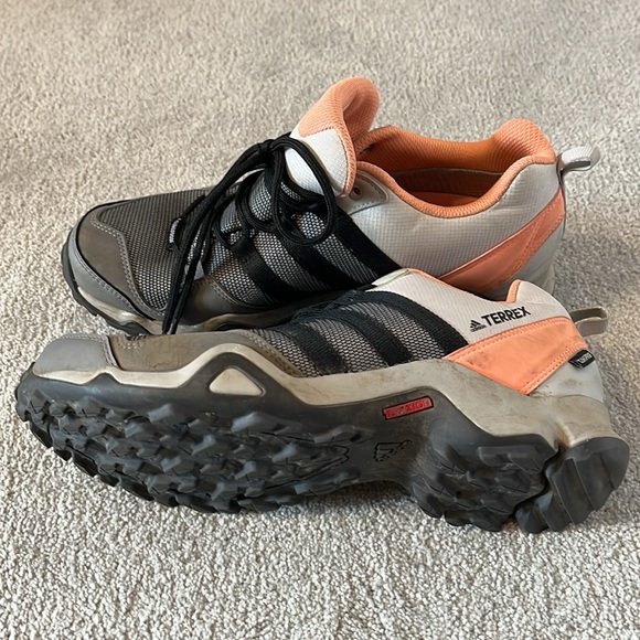 Adidas grey, orange with black trim hiking shoes. Terrex model. - Picture 2 of 6